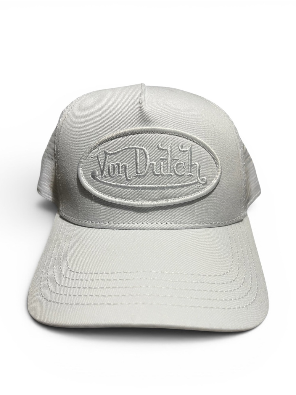 Von Dutch White Mesh Trucker Hat Unisex